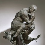 The Thinker, 1880-1881 Auguste Rodin (French, 1840-1917) bronze, Overall - h:182.90 w:98.40 d:142.20 cm (h:72 w:38 11/16 d:55 15/16 inches) Wt: 1,650 pounds - weighed by crane on 5/31/2006. 